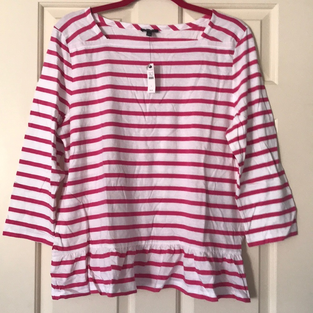Talbots Pink Stripped Top
